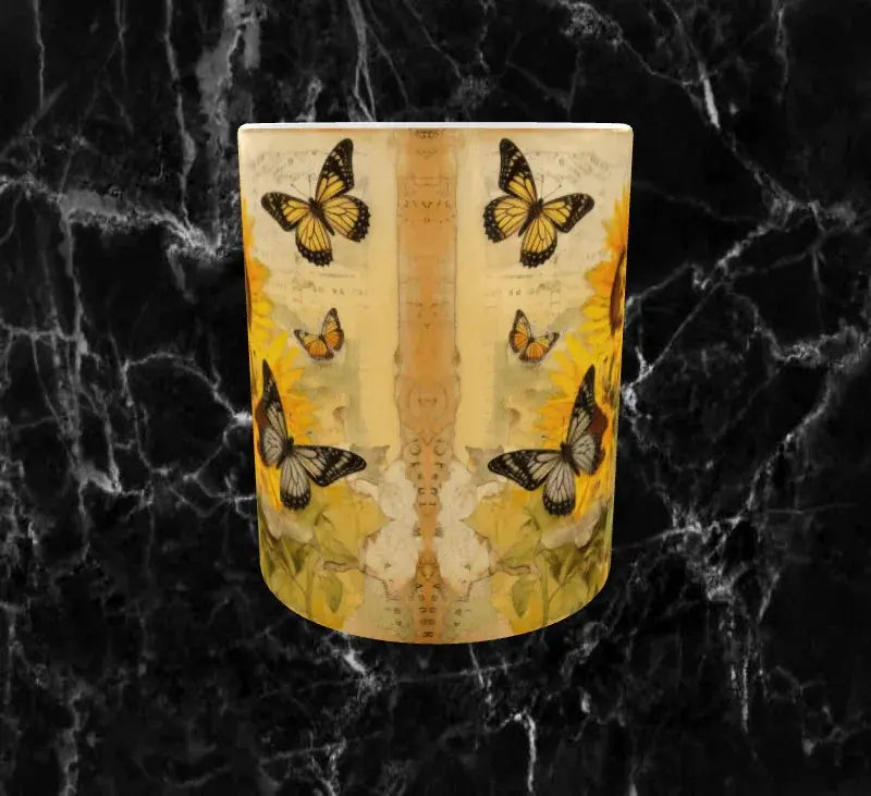 🌻 Mug “Tournesols & Papillons” – Douceur Vintage et Soleil d’Été ☕ Sublimation Store