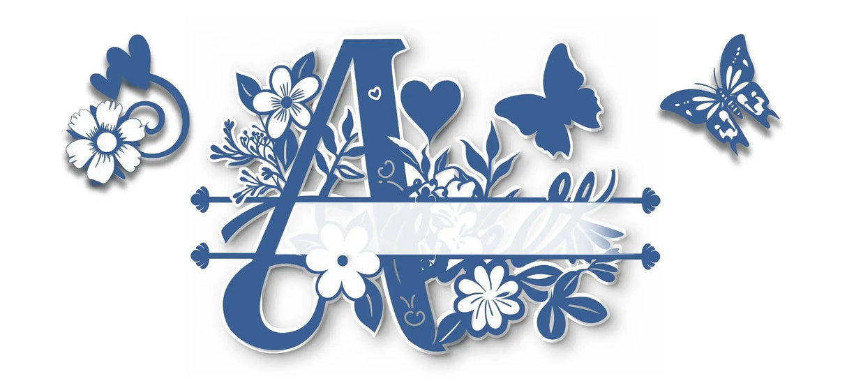 Mug Personnalisé Initiale A–Z – Sublimation Bleue & Prénom au Choix Sublimation Store