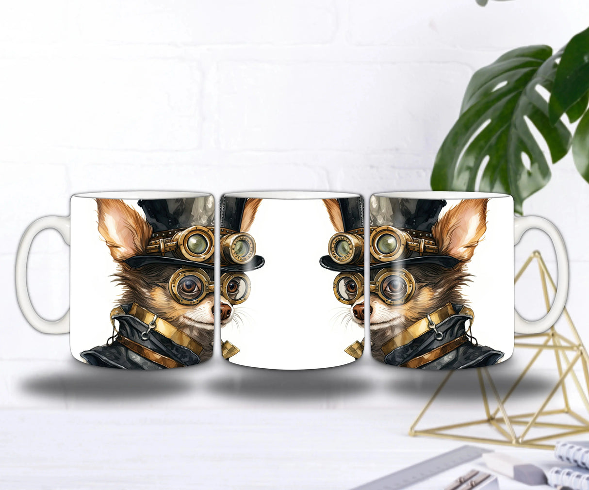 🐶 Mug “Chihuahua Biker” – Style, Fun & Attitude 🕶️ Sublimation Store