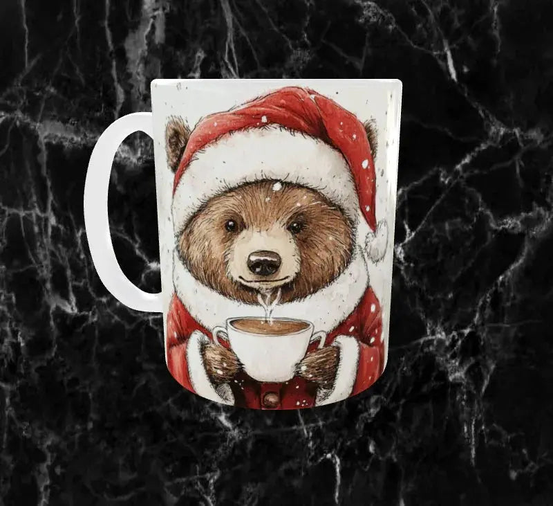 Mug de Noël – Ourson & Chocolat Chaud 🎅🐻☕ Sublimation Store