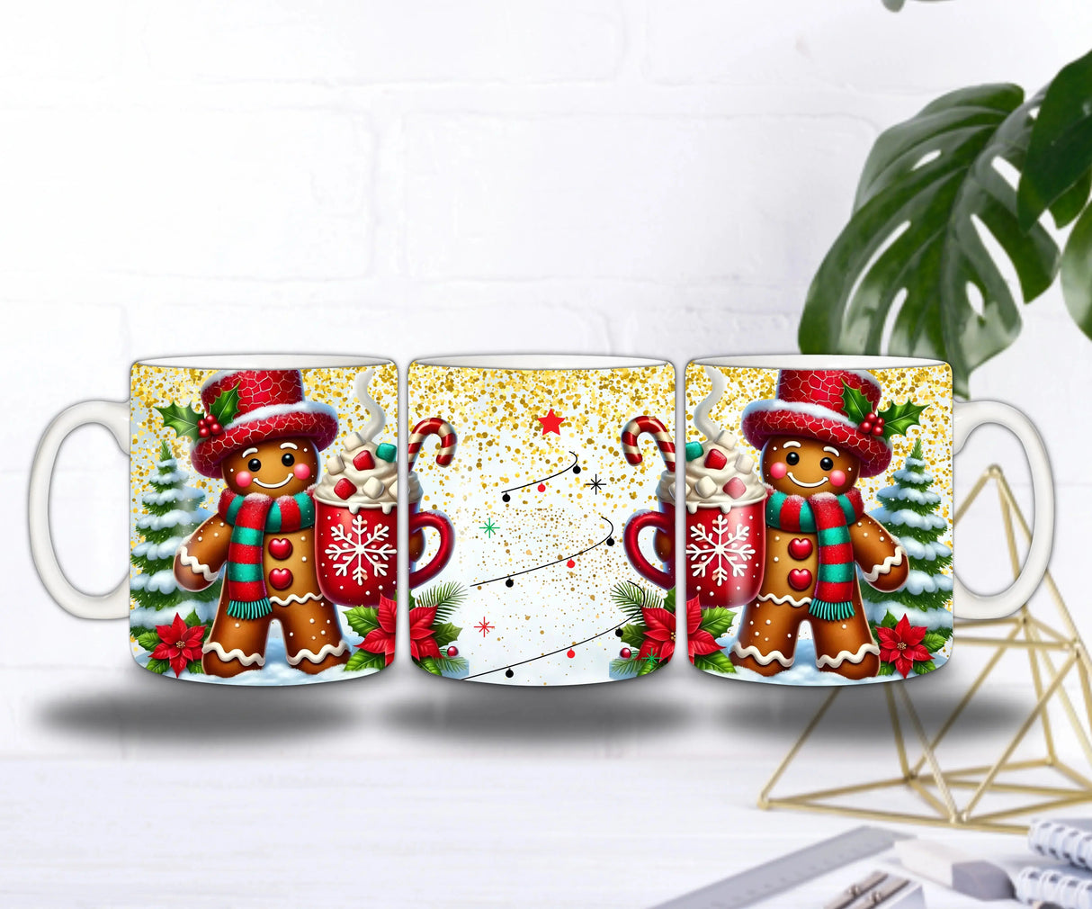 🎅 Mug Pain d’Épice de Noël – Biscuit Gourmand & Tasse Festive en Main Sublimation Store