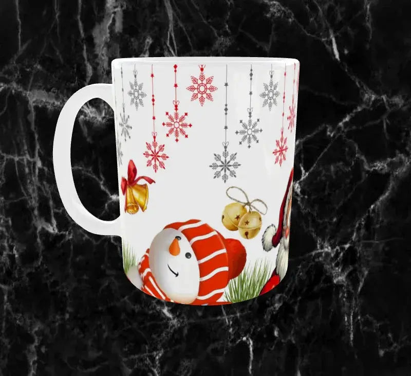 🎄✨ Mug Noël Joyeux – Père Noël, Bonhomme de Neige & Renne Festif Sublimation Store