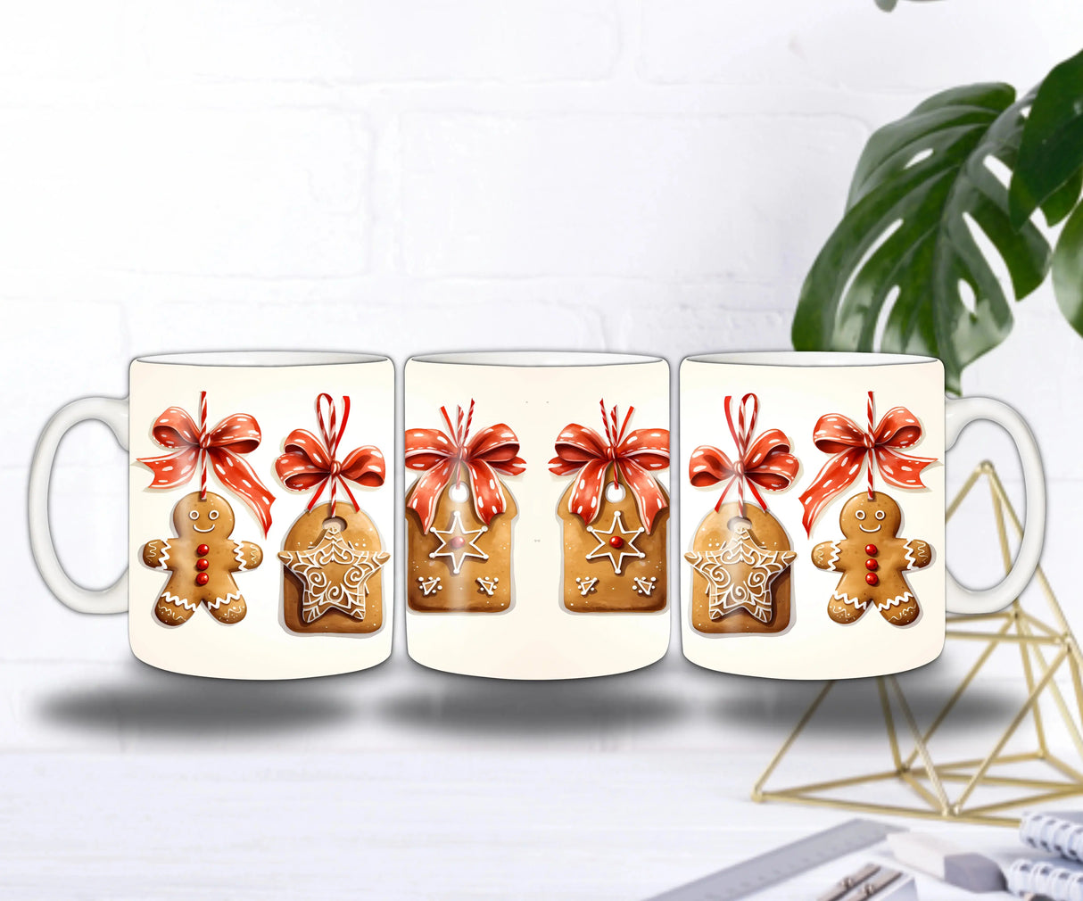 🎄Mug Noël “Pain d’Épices Suspendus” – Sublimation 11oz Sublimation Store