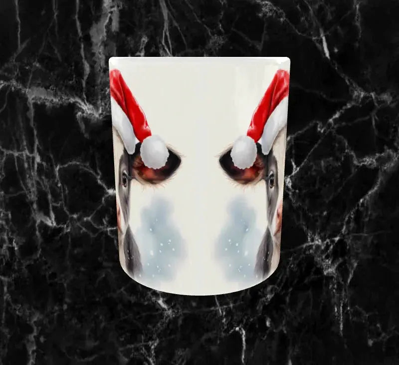 🎄Mug de Noël – Petit Veau Adorable au Bonnet Festif Sublimation Store