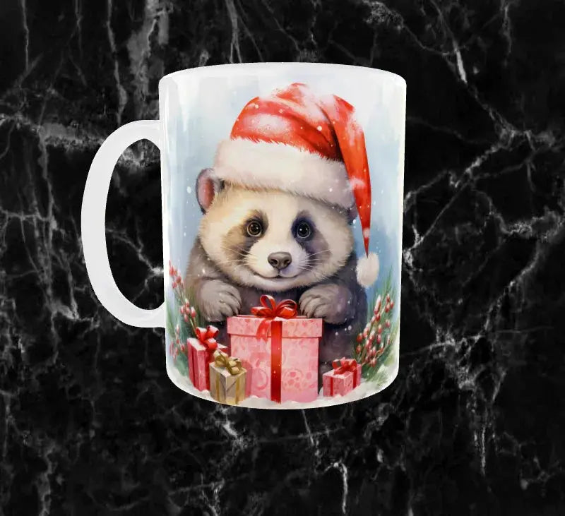 ⭐ Mug de Noël – Bébé Raton Laveur & Cadeaux Festifs (Sublimation 11oz) Sublimation Store