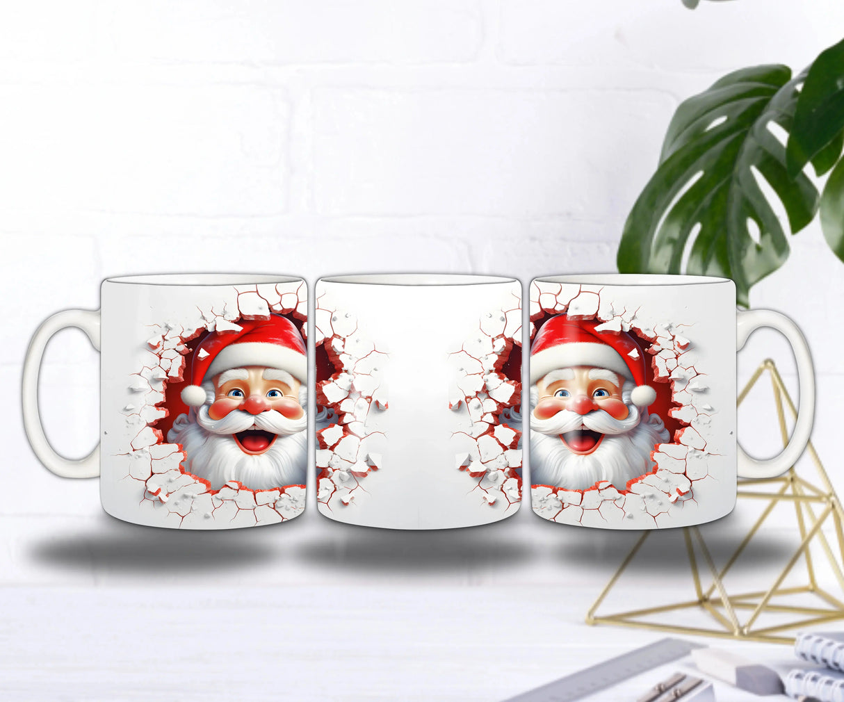 🎄 Mug Père Noël Souriant – Illustration 3D Festive & Joyeuse (Sublimation Haute Qualité) Sublimation Store