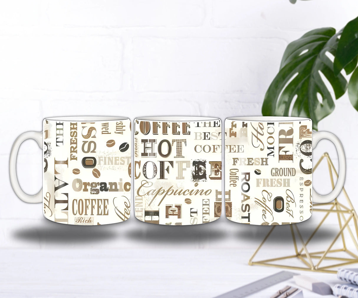 ☕ Mug "Typo Café Gourmet" – Style Barista & Ambiance Coffee Shop Sublimation Store