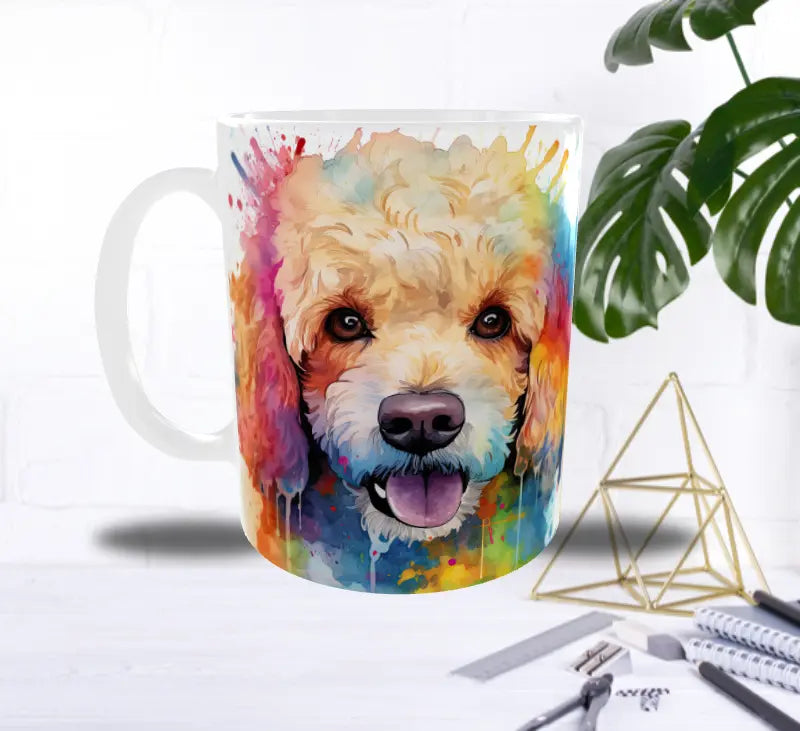 Mug Caniche Abricot Arc-en-Couleurs — Explosion Artistique & Douceur Sublimation Store
