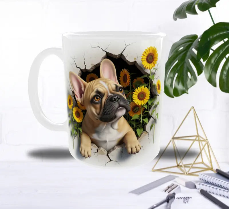 Bouledogue du Mur Fleuri — Mug Soleil & Tendresse Sublimation Store