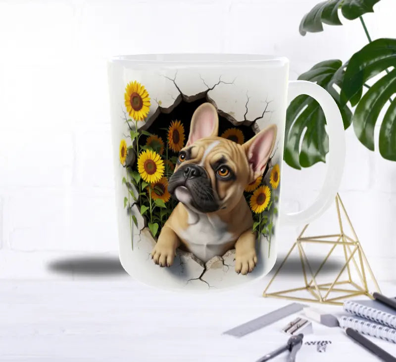 Bouledogue du Mur Fleuri — Mug Soleil & Tendresse Sublimation Store