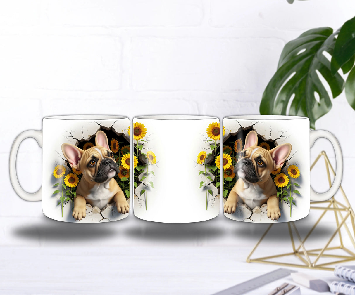 Bouledogue du Mur Fleuri — Mug Soleil & Tendresse Sublimation Store