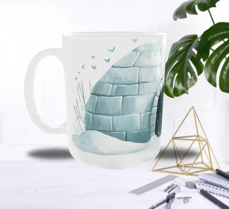 Mug Ourson Blanc & Igloo – Douceur Polaire Sublimation Store