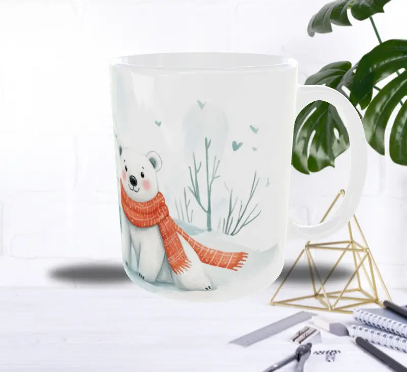 Mug Ourson Blanc & Igloo – Douceur Polaire Sublimation Store