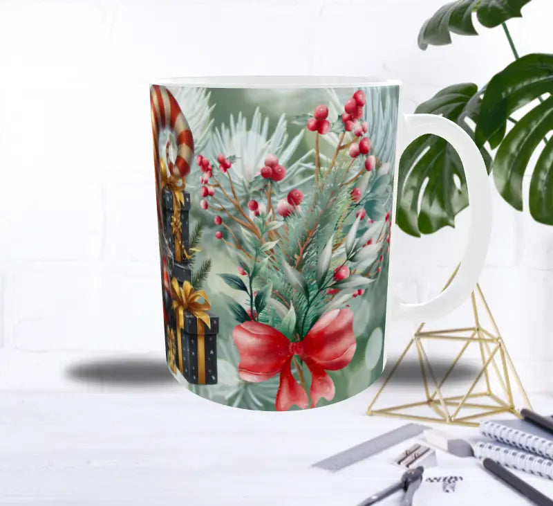 Mug Gnome de Noël & Montagne de Cadeaux – Magie Festive Sublimation Store