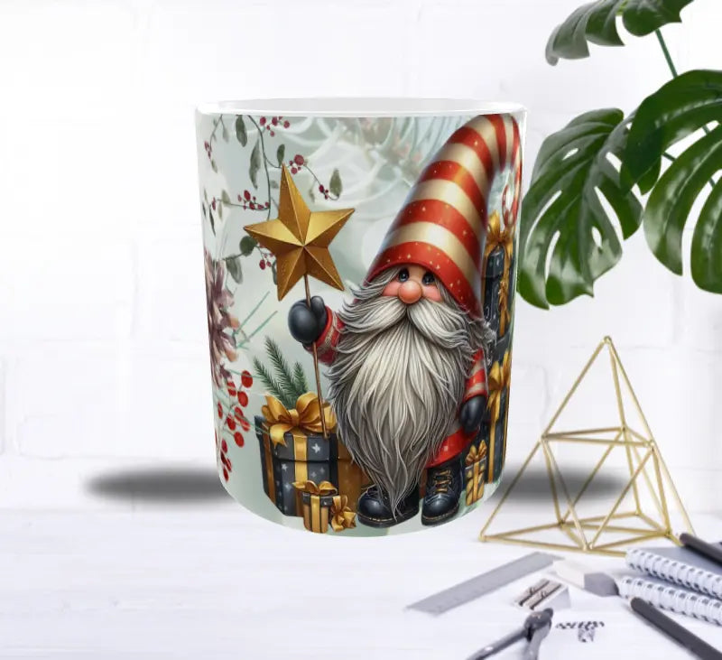 Mug Gnome de Noël & Montagne de Cadeaux – Magie Festive Sublimation Store