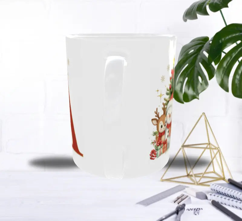 Mug de Noël Personnalisé – Lettre de A à Z avec Bonhomme de Neige & Renne Sublimation Store