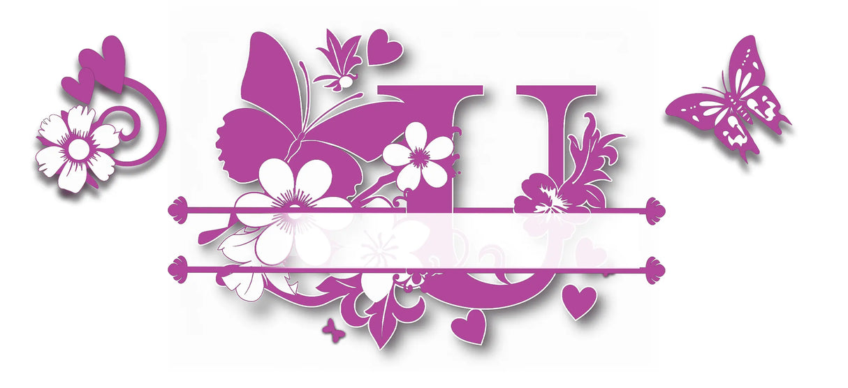 Mug Personnalisé Initiale A–Z – Floral Rose/Violet & Prénom au Choix Sublimation Store