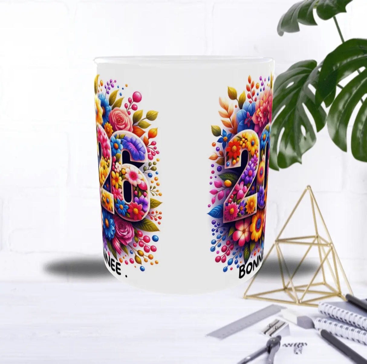 Mug “Bonne Année 2026” – Explosion Florale Colorée (Sublimation) Sublimation Store