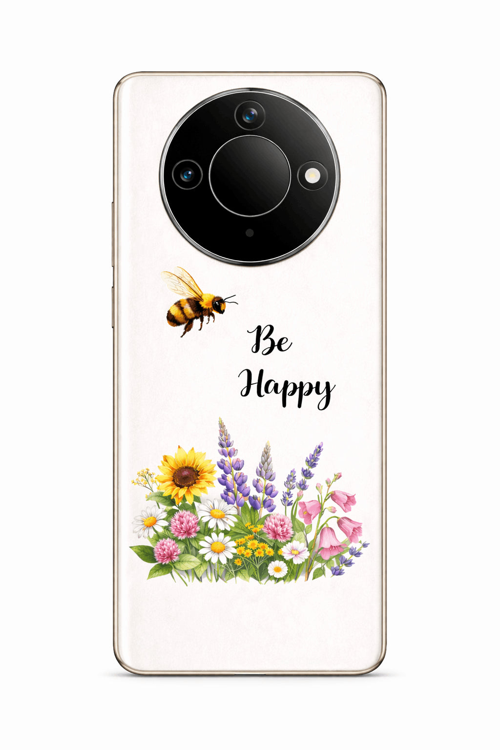 Coque Téléphone Be Happy – Abeille Florale Colorée Sublimation Store