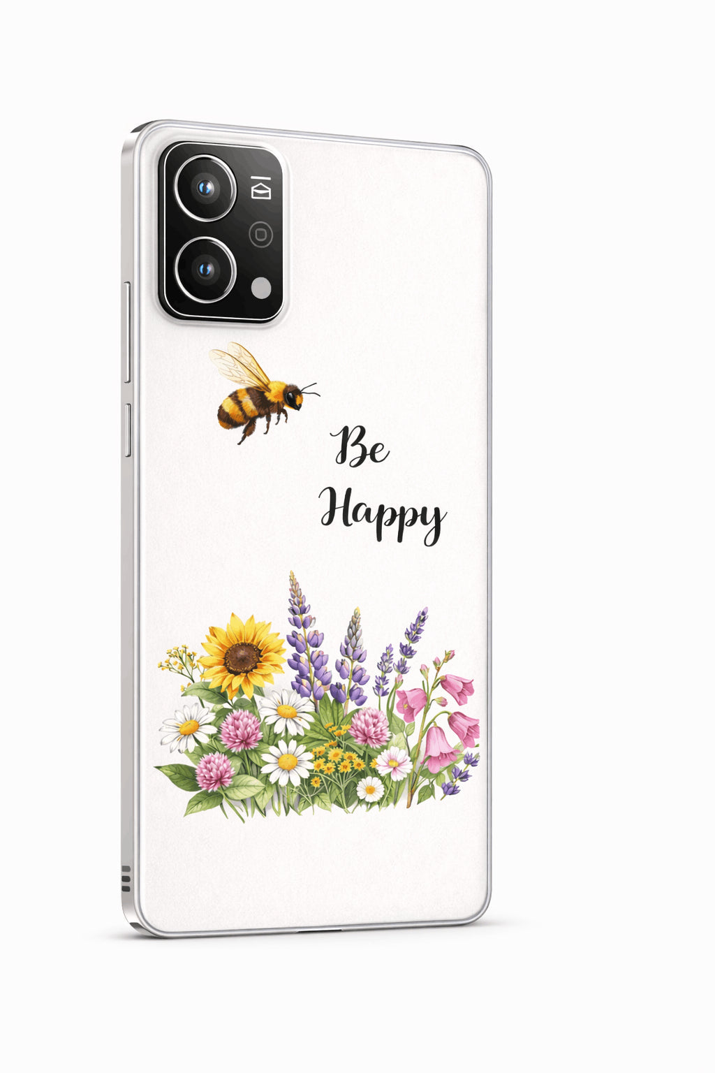 Coque Téléphone Be Happy – Abeille Florale Colorée Sublimation Store