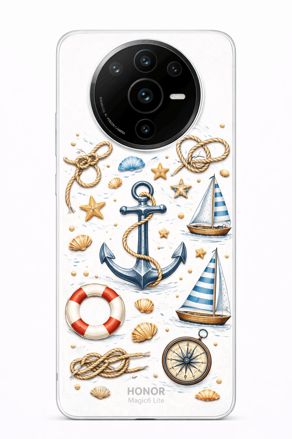 coque telephone esprit marin ancre voiliers boussole honor