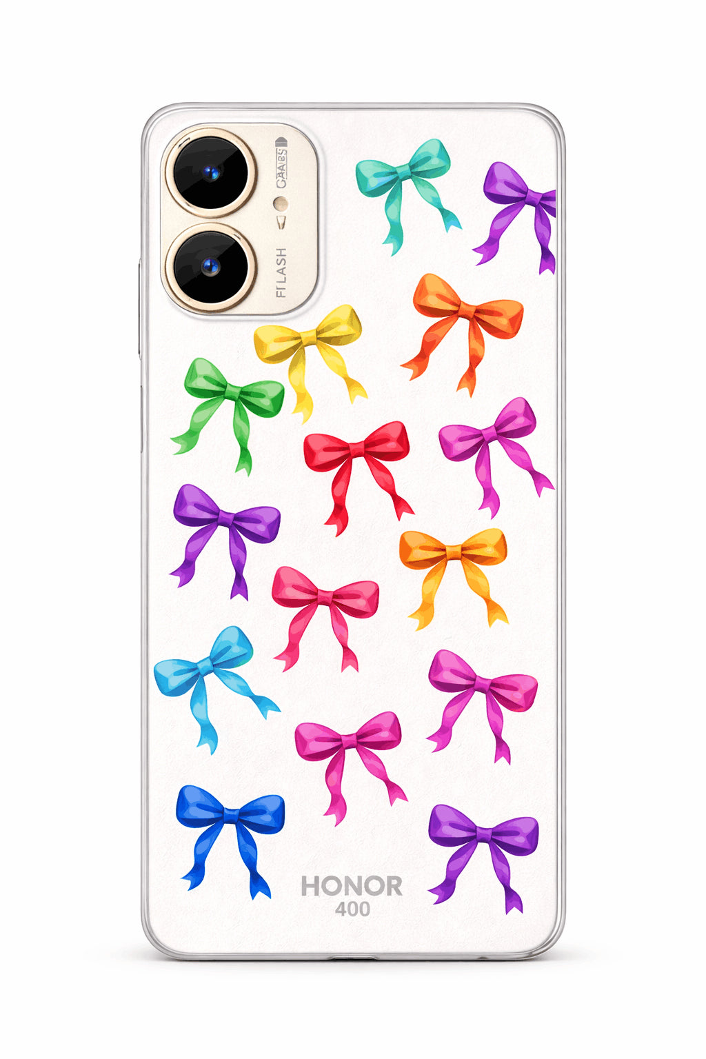coque telephone noeuds colores rubans multicolores honor