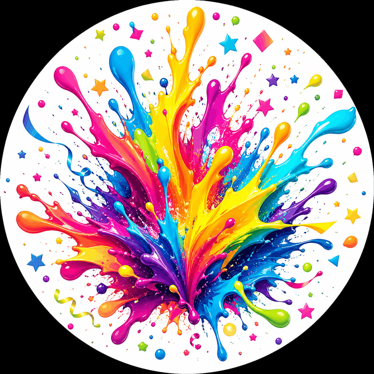 grip coque téléphone explosion de couleurs paint splash multicolore sublimation