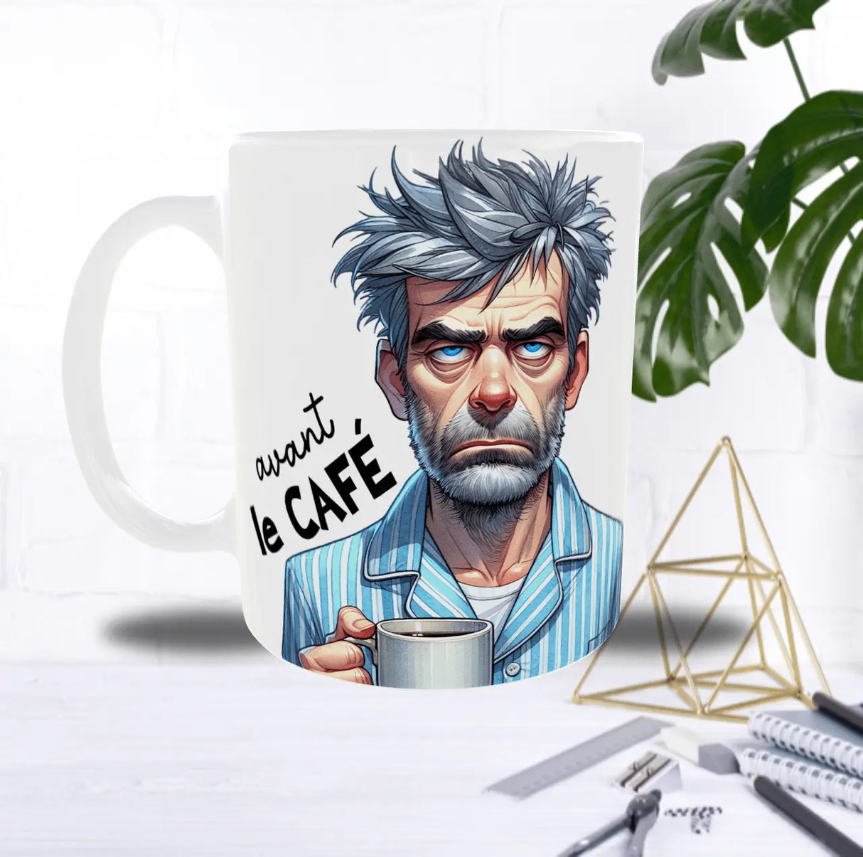 Mug “Avant / Après Café” – Homme 40/50 ans – Recto/Verso Sublimation Store