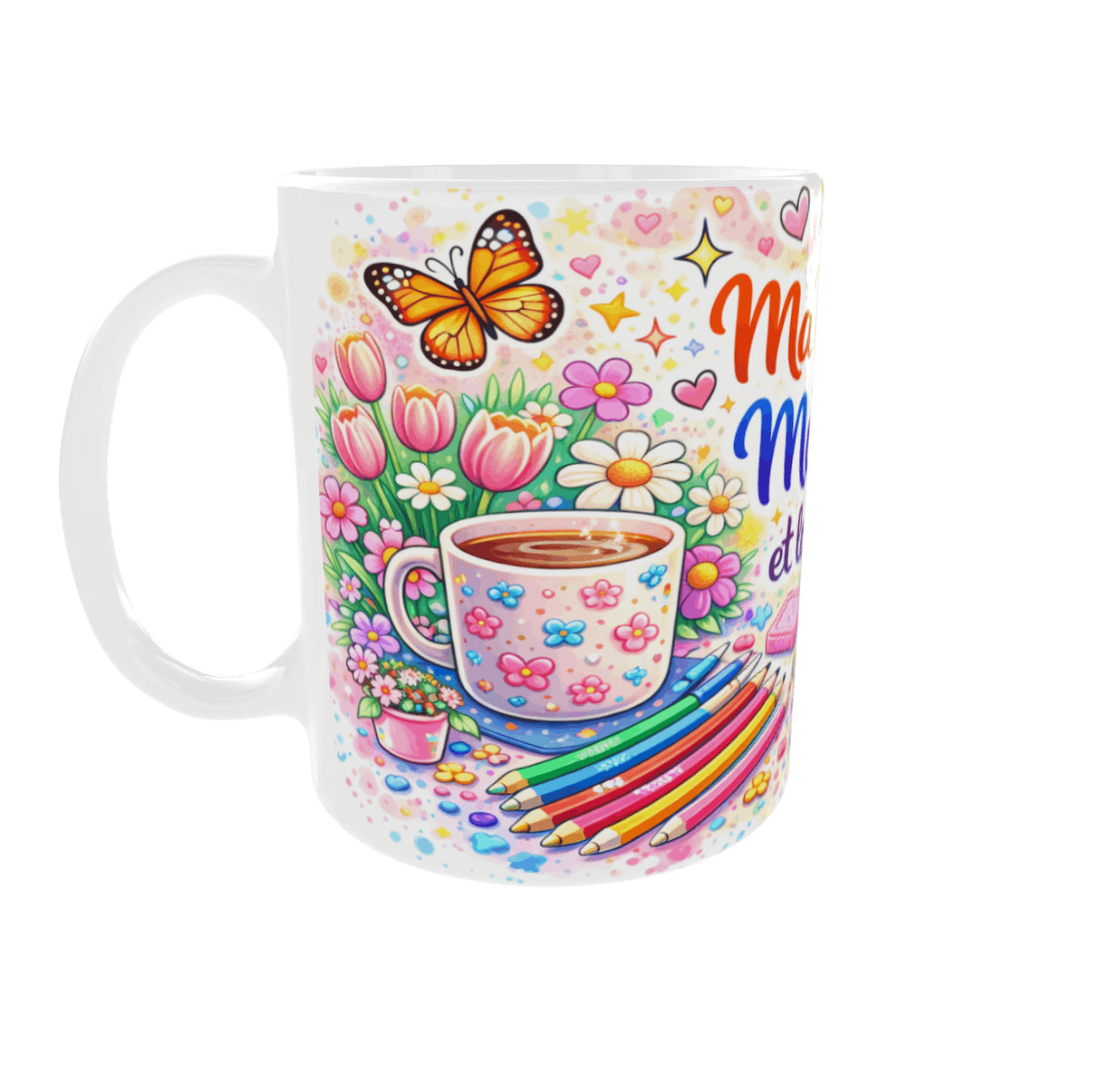 Mug coloriage ma boisson mon colo anse gauche