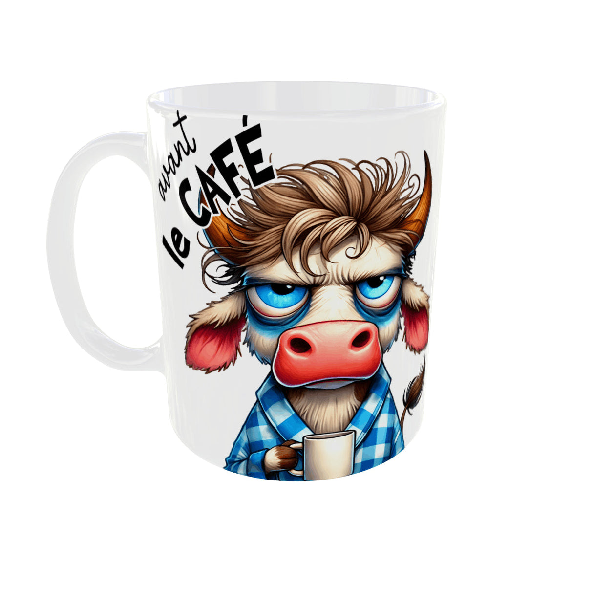 Mug humour vache avant après café – Mug drôle pour amateurs de café Sublimation Store
