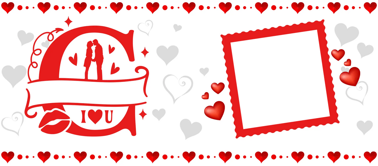 Mug Saint-Valentin Personnalisé – Initiales Stylisées, Prénom et Photo – 325ml Sublimation Store