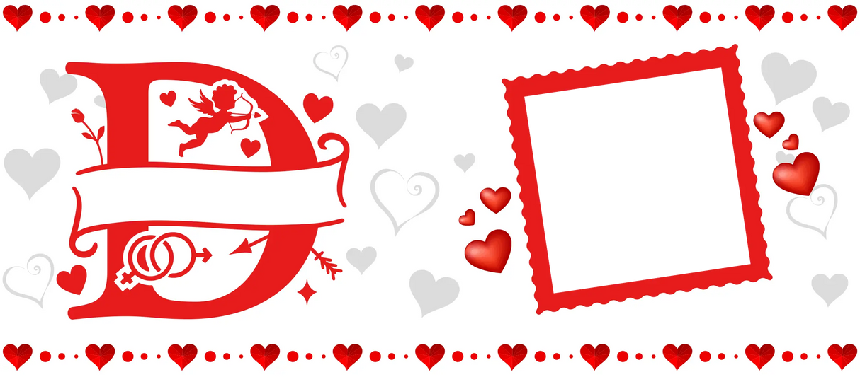 Mug Saint-Valentin Personnalisé – Initiales Stylisées, Prénom et Photo – 325ml Sublimation Store