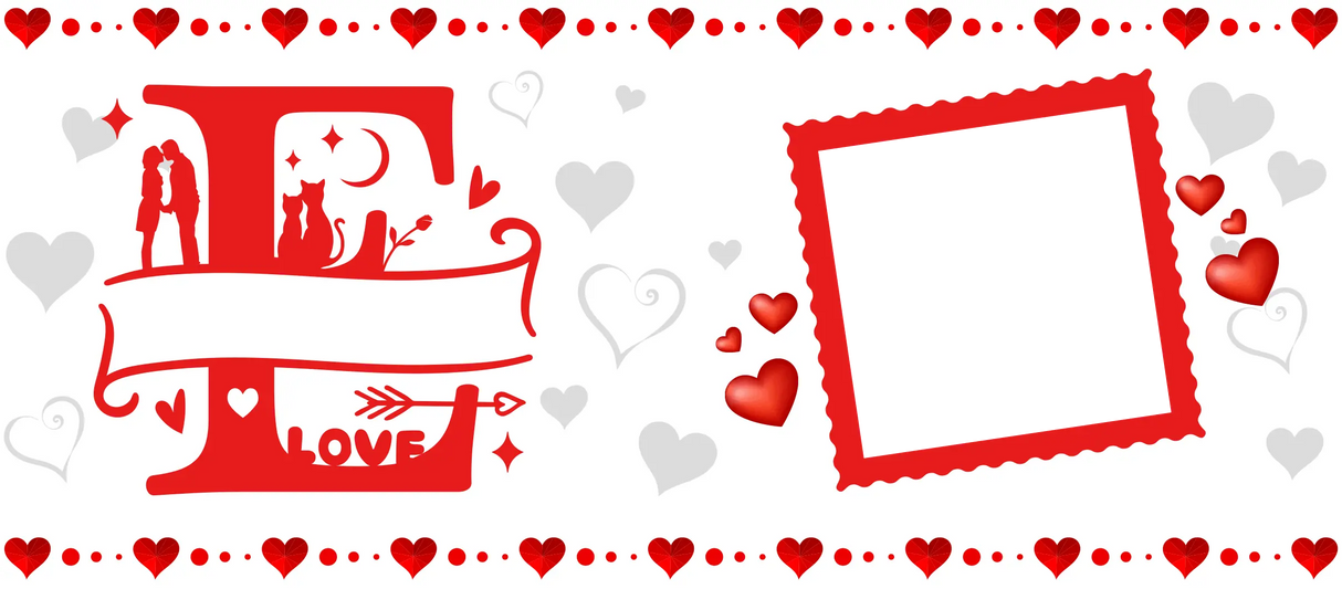 Mug Saint-Valentin Personnalisé – Initiales Stylisées, Prénom et Photo – 325ml Sublimation Store