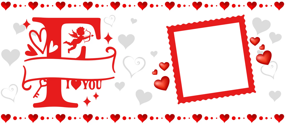 Mug Saint-Valentin Personnalisé – Initiales Stylisées, Prénom et Photo – 325ml Sublimation Store