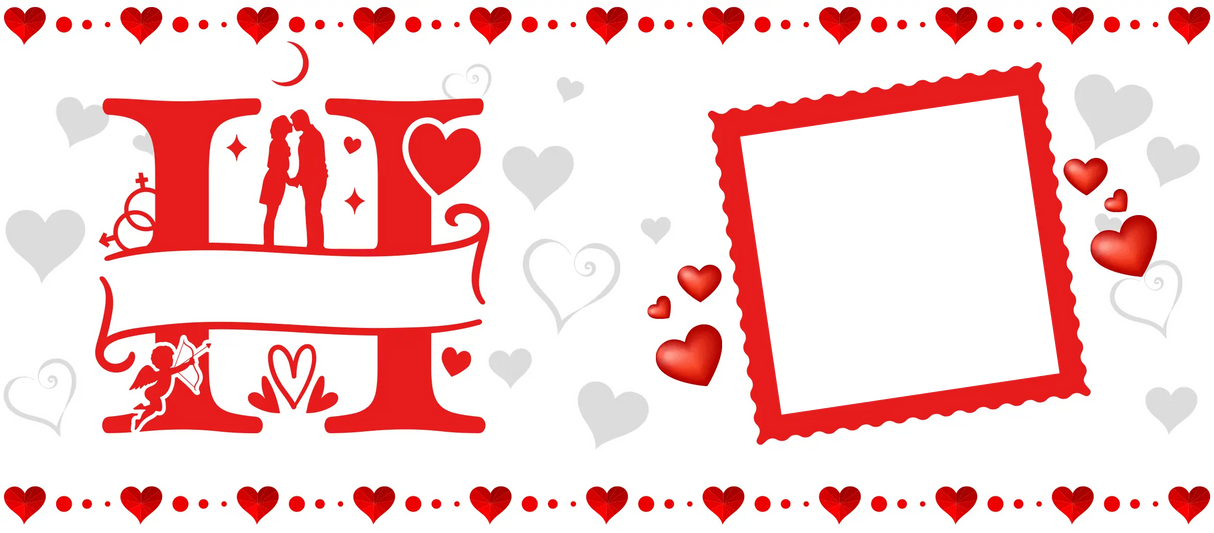 Mug Saint-Valentin Personnalisé – Initiales Stylisées, Prénom et Photo – 325ml Sublimation Store