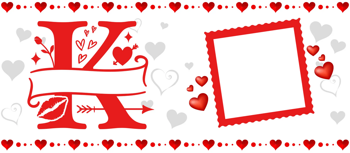 Mug Saint-Valentin Personnalisé – Initiales Stylisées, Prénom et Photo – 325ml Sublimation Store