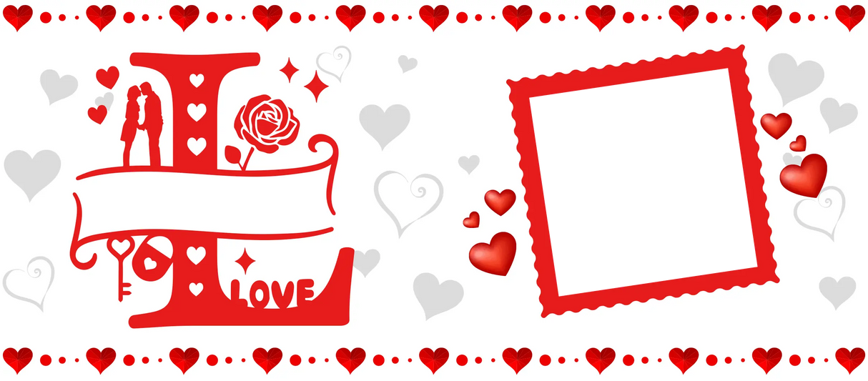 Mug Saint-Valentin Personnalisé – Initiales Stylisées, Prénom et Photo – 325ml Sublimation Store