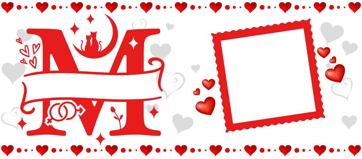 Mug Saint-Valentin Personnalisé – Initiales Stylisées, Prénom et Photo – 325ml Sublimation Store