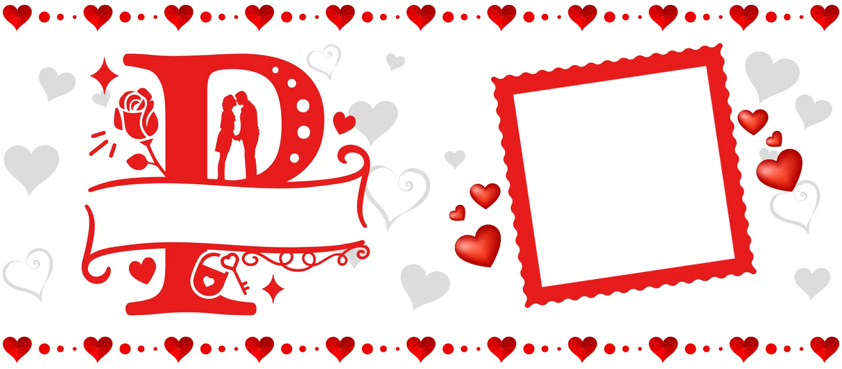 Mug Saint-Valentin Personnalisé – Initiales Stylisées, Prénom et Photo – 325ml Sublimation Store
