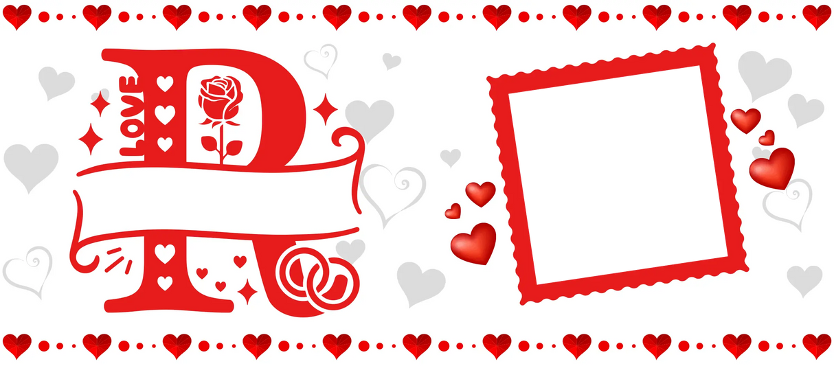 Mug Saint-Valentin Personnalisé – Initiales Stylisées, Prénom et Photo – 325ml Sublimation Store