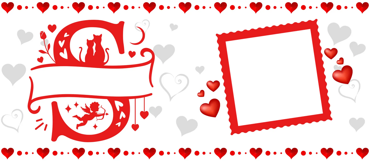 Mug Saint-Valentin Personnalisé – Initiales Stylisées, Prénom et Photo – 325ml Sublimation Store