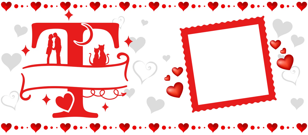 Mug Saint-Valentin Personnalisé – Initiales Stylisées, Prénom et Photo – 325ml Sublimation Store