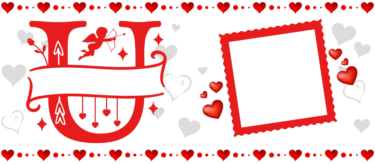Mug Saint-Valentin Personnalisé – Initiales Stylisées, Prénom et Photo – 325ml Sublimation Store