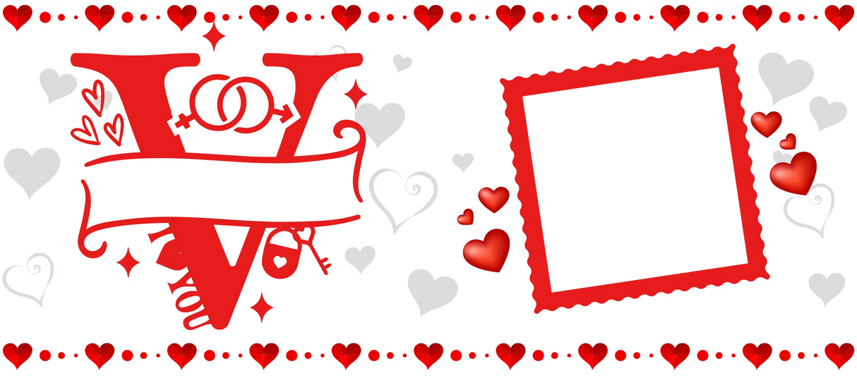 Mug Saint-Valentin Personnalisé – Initiales Stylisées, Prénom et Photo – 325ml Sublimation Store