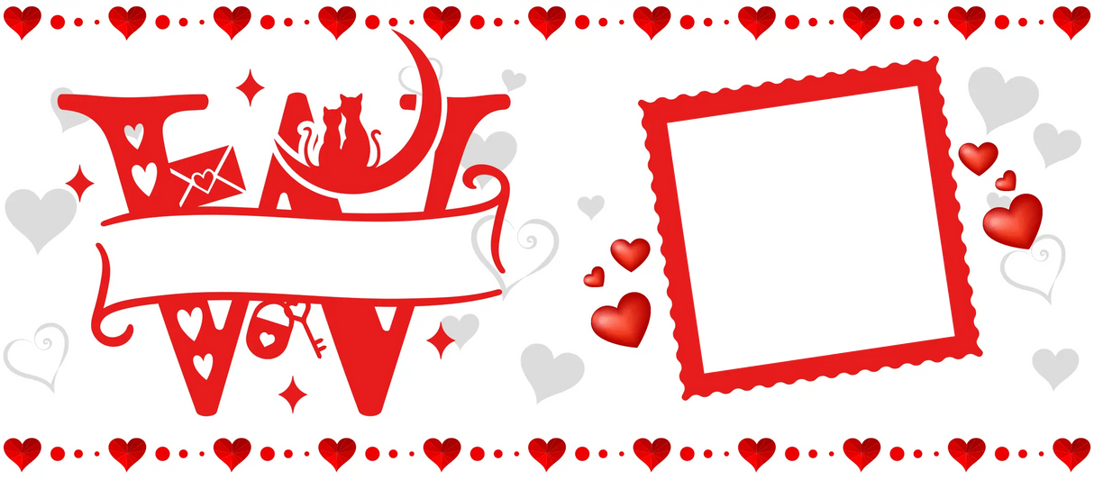 Mug Saint-Valentin Personnalisé – Initiales Stylisées, Prénom et Photo – 325ml Sublimation Store