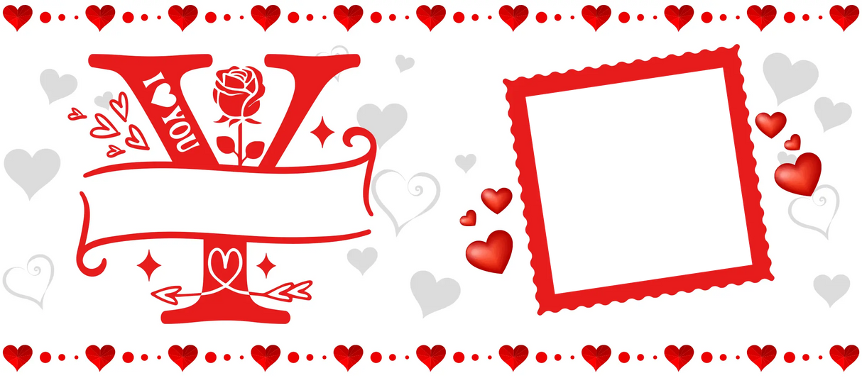Mug Saint-Valentin Personnalisé – Initiales Stylisées, Prénom et Photo – 325ml Sublimation Store