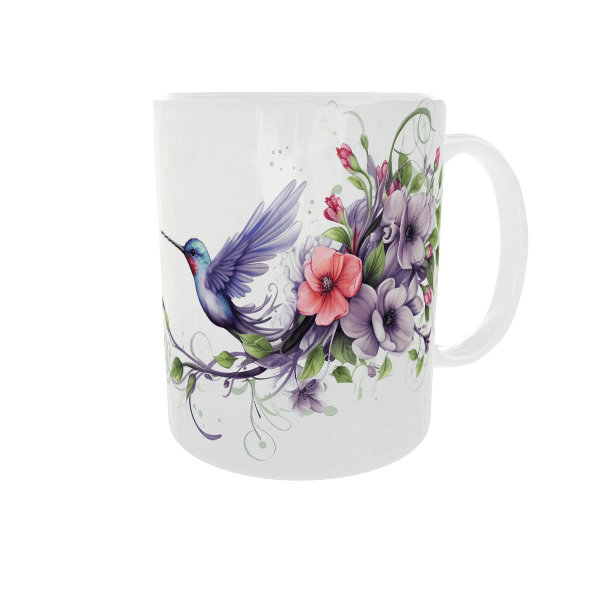 Mug colibris et fleurs délicates – 11 oz / 325 ml Sublimation Store
