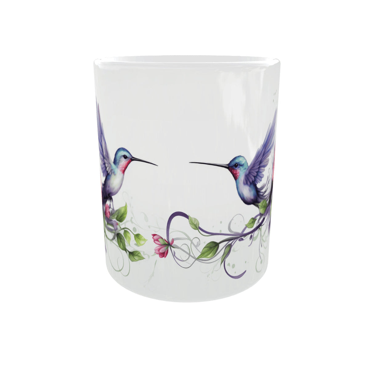 Mug colibris et fleurs délicates – 11 oz / 325 ml Sublimation Store