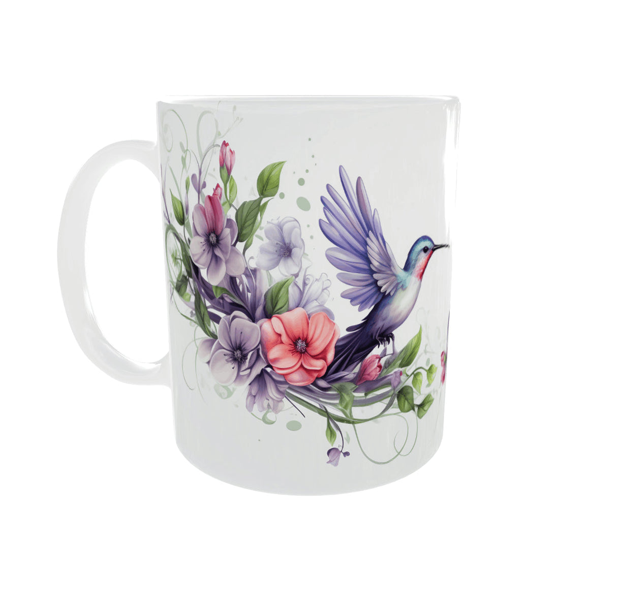 Mug colibris et fleurs délicates – 11 oz / 325 ml Sublimation Store