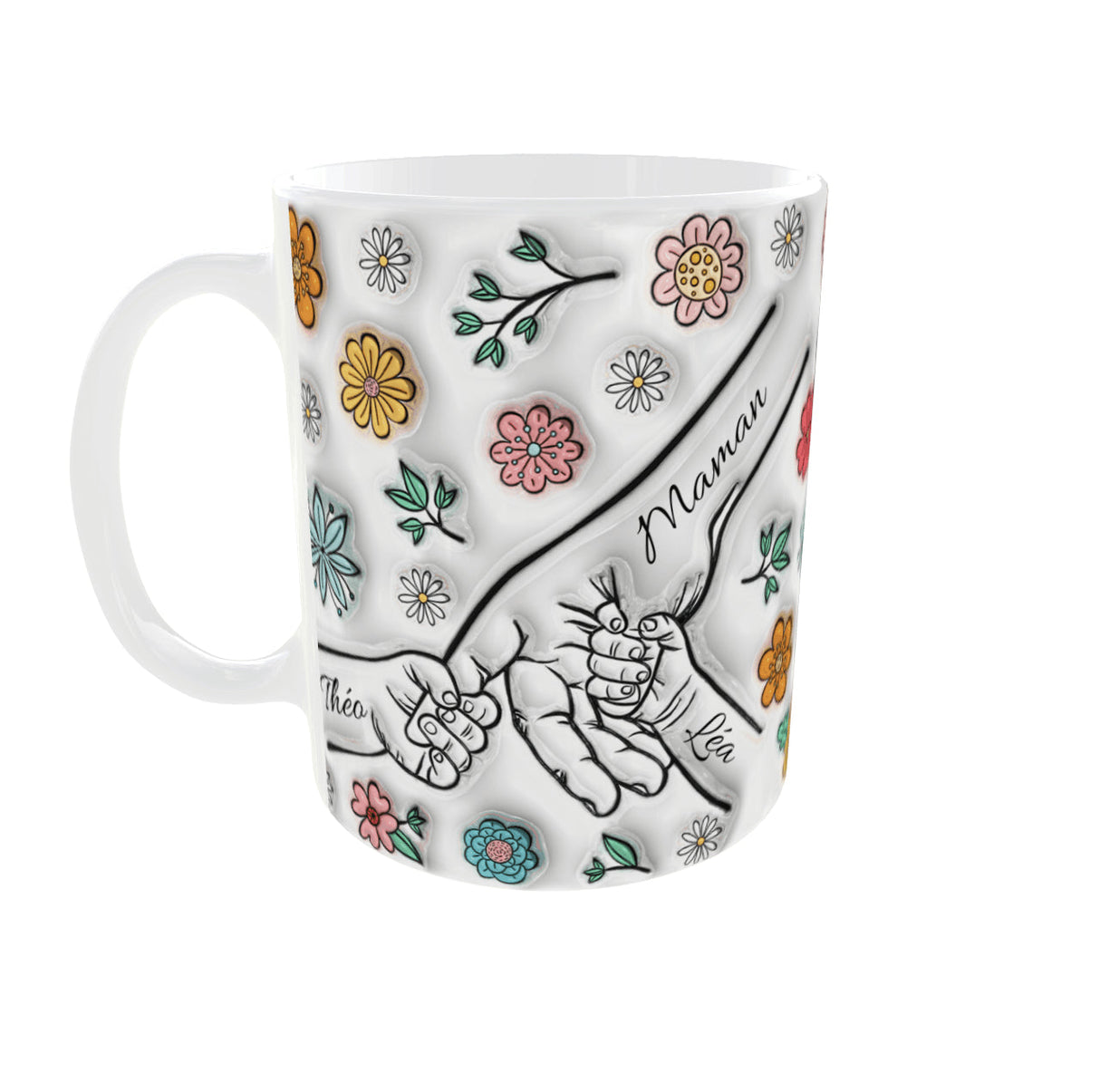 Mug personnalisé main dans la main 2 prénoms – 11 oz / 325 ml Sublimation Store